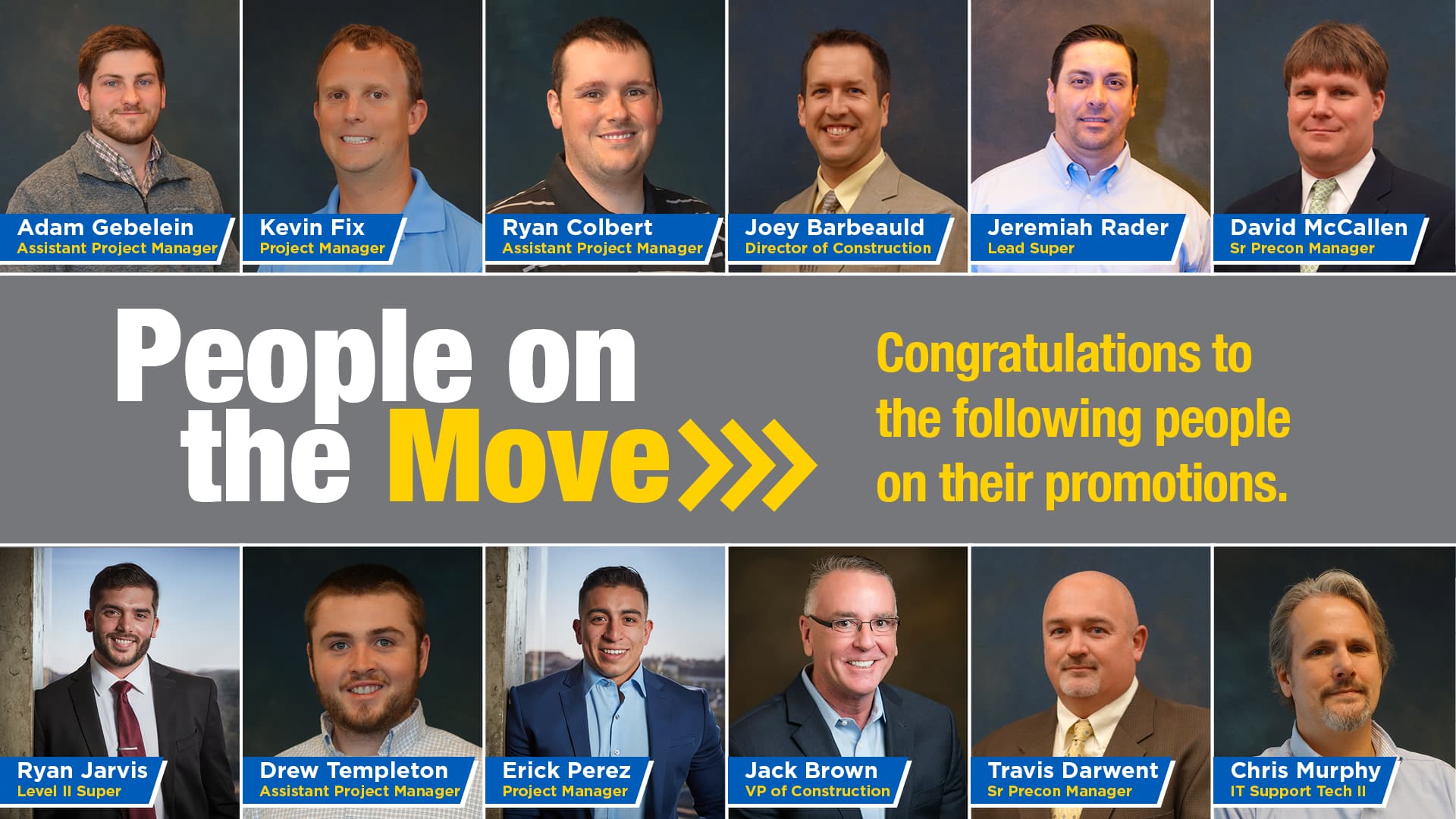 People on the Move - EMJ Construction Promotions